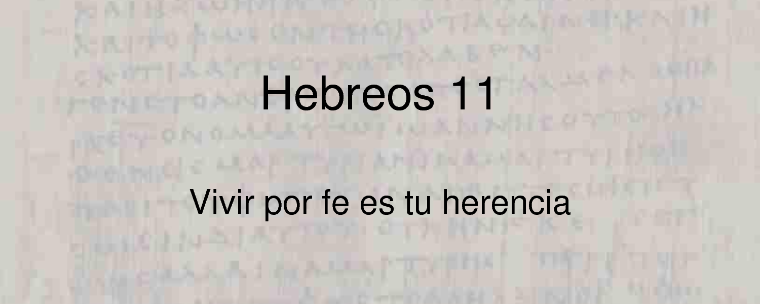 La fe es la garantía de lo que esperas